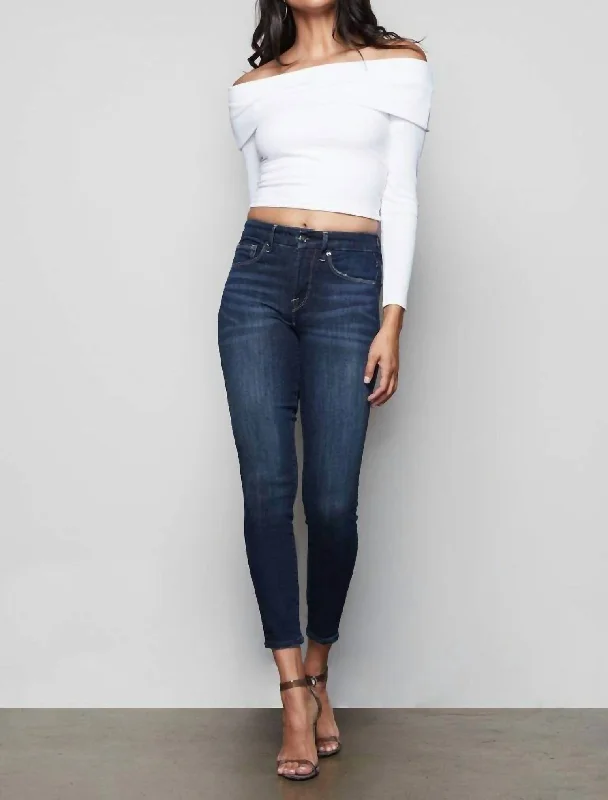 Good Legs Stretch Denim High Rise Skinny Jeans In Blue garde