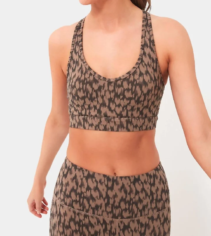 Form Park Bra In Cocoa Etched Animal Confident Women's Power