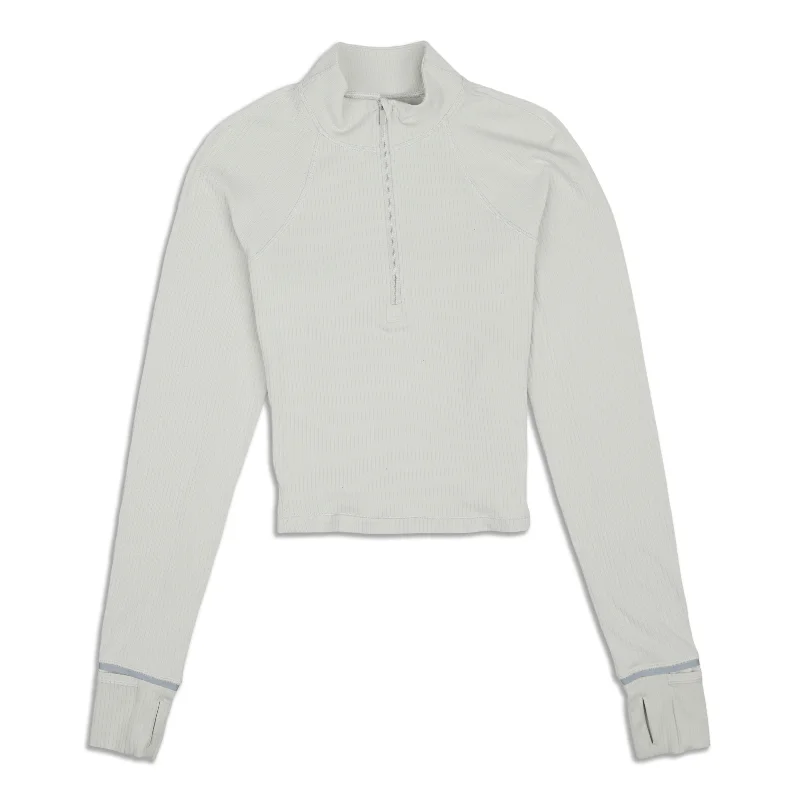 It's Ribbed Cropped Half Zip - Resale