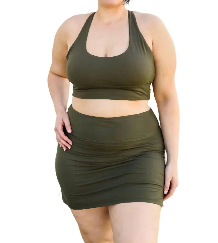 Next Move Sports Bra In Olive Elegant Women's 