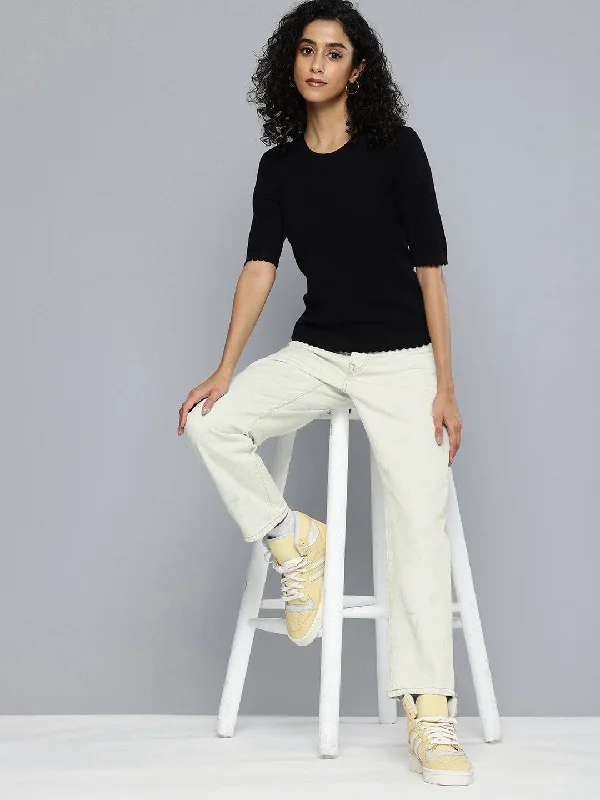 Women's High Rise 501 Straight Fit Button Fly Jeans Stylish Women's Neon