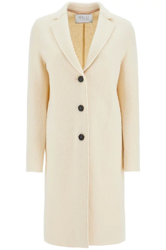 Harris Wharf London Women's Single-Breasted Wool Coat In Boiled Casual Women's Loose - fitting Harris Wharf London Women's Single-Breasted Wool Coat In Boiled Casual Women's Loose - fitting