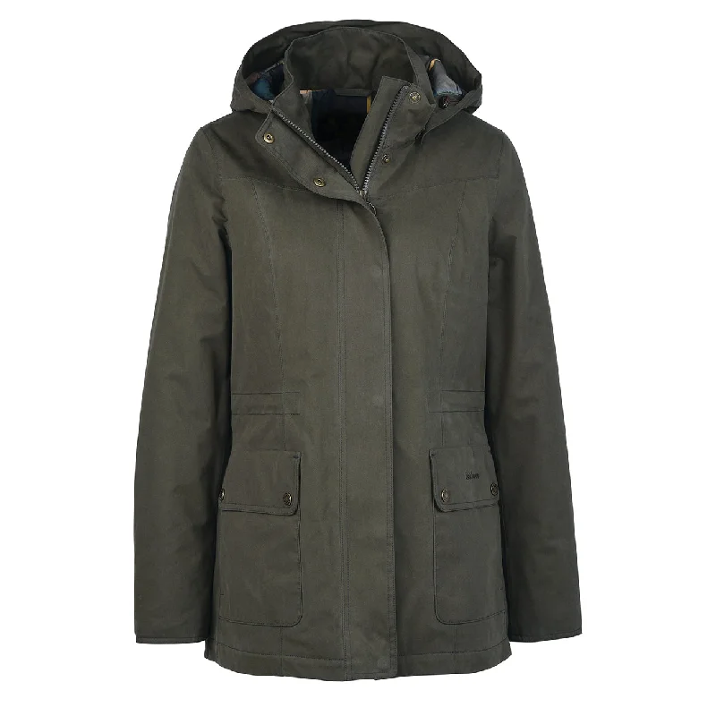 Barbour Womens Buttercup Waterproof Jacket Olive / Classic Dynamic Women's Moto