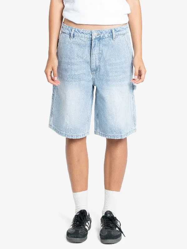 Slouch Carpenter Short - Endless Blue Confident Women's High - fashion