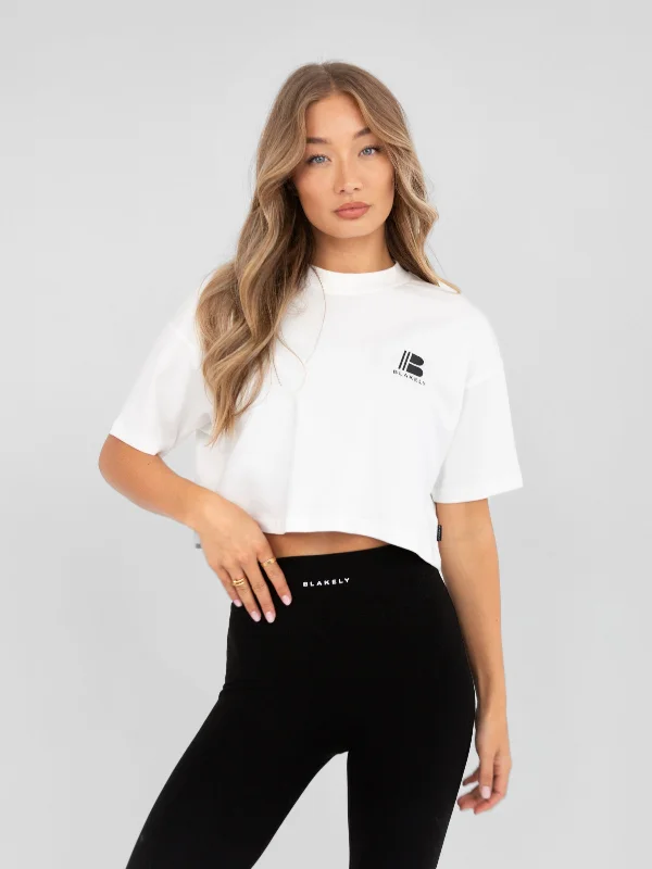 Apex Pro Cropped Tee - White Hip Women's Urban