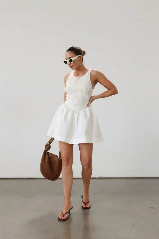 Billie Pointelle Mini Dress by For Love & Lemons Artistic Women's Hand - painted