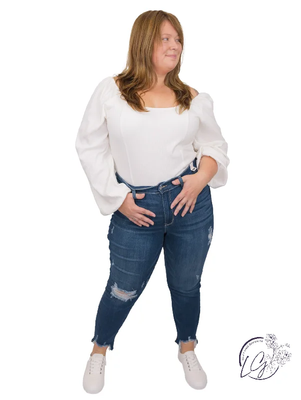 Curvy Olly Mid Rise Slim Fit By Judy Blue Dapper Women's 1920S