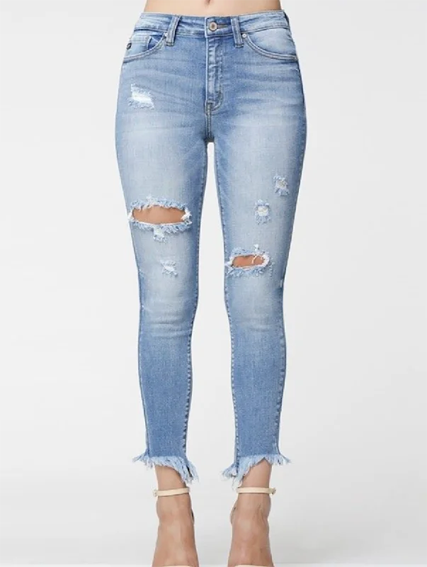 Tessa High Rise Ankle Skinny By KanCan Unique Women's Upcycled