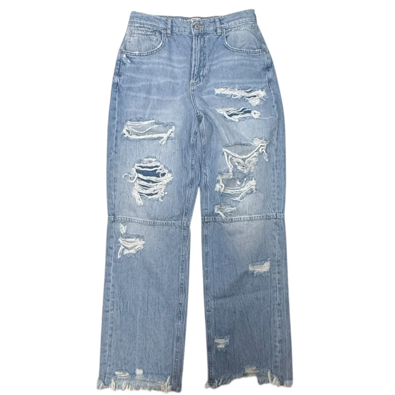 CRVY LESSON LEARNED HIGH RISE STRAIGHT Jeans By We The Free In Blue Denim, Size: 8/29 Cashmere