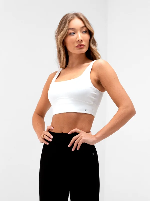 Apex Pro Sports Bra - White Australian Beach