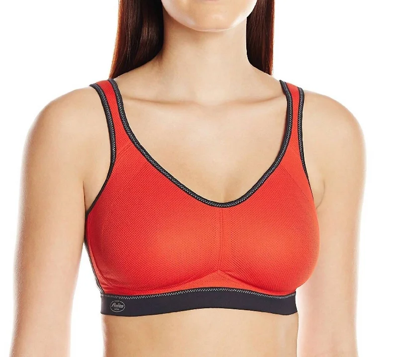 Women's Air Control Sports Bra In Spicy Orange Practical Women's Quick - dry