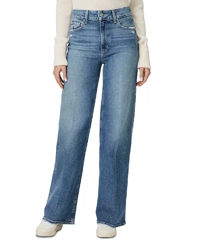 Sasha High Rise Wide Leg Jeans In Storybook Distressed Bohemian Women's Free