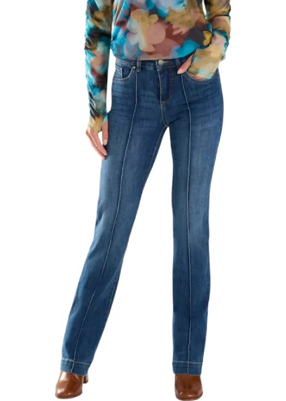 Olivia Bootleg Jeans In Indigo Monochromatic All - in - one