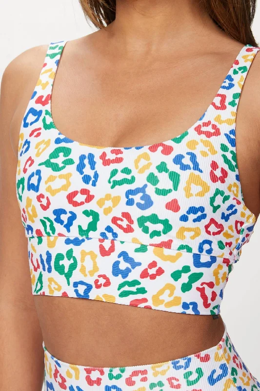 Leah Top In Primary Leopard Refined Women's Hand - crafted