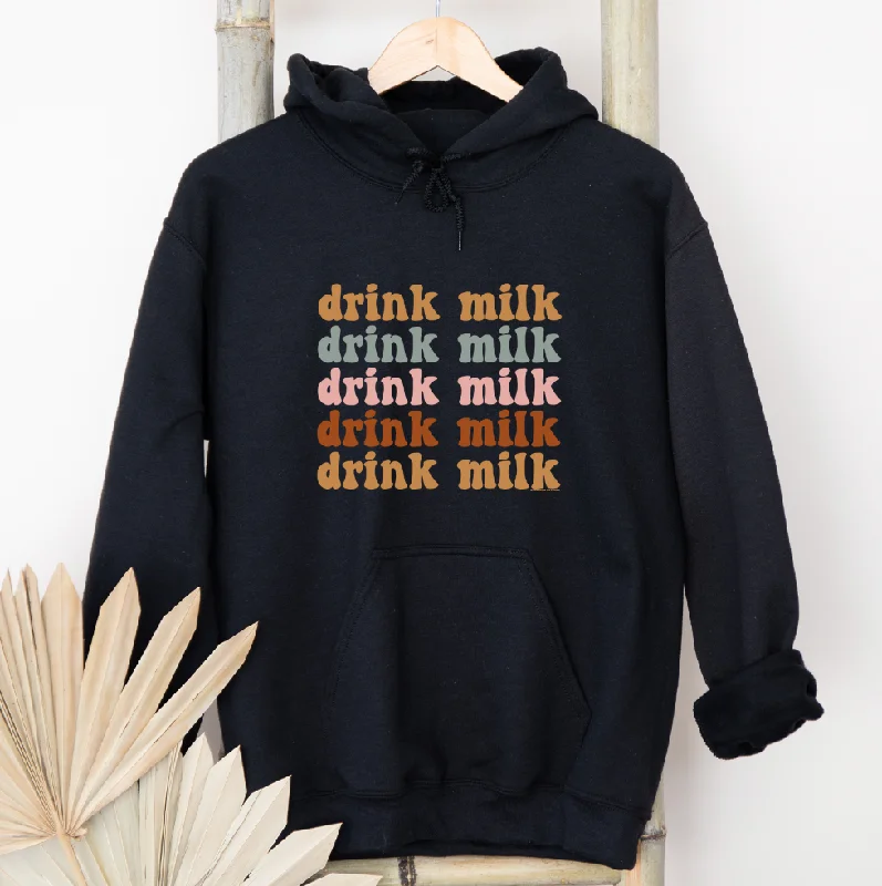 Groovy DRINK MILK Hoodie (S-3XL) Unisex - Multiple Colors! Dapper Women's Bow - adorned