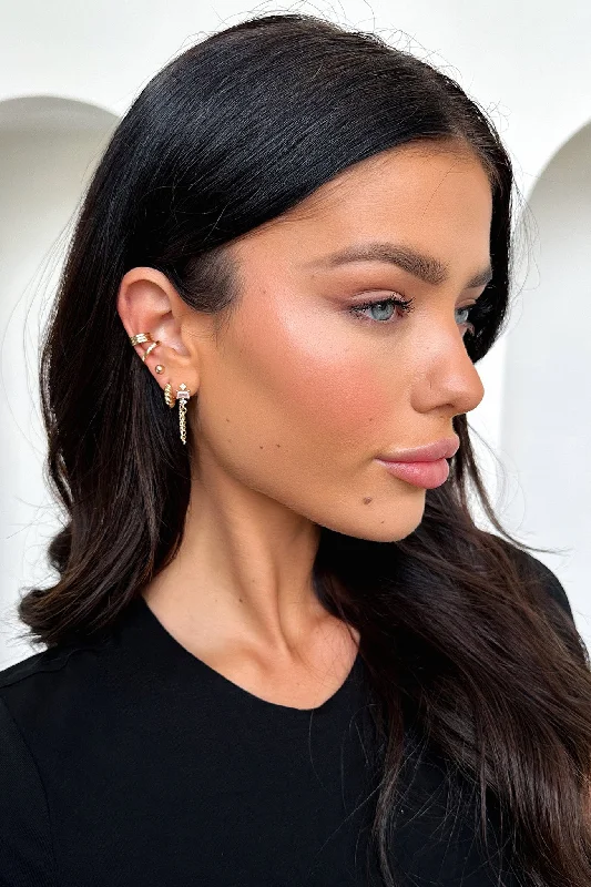 Levi Earrings 5 Pack - Gold Minimalist Women's Casual