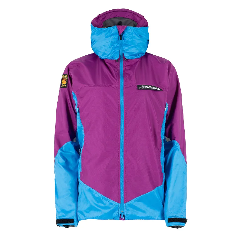 Paramo Womens Velez Jacket Foxglove / Neon Blue Artistic Women's Hand - painted