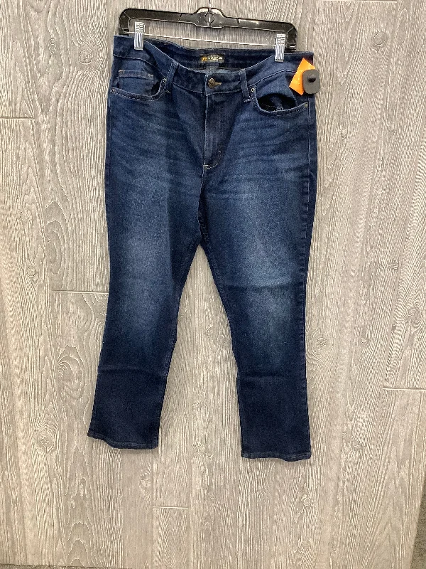 Jeans Straight By Lee In Blue Denim, Size: 14p Edgy Women's Punk