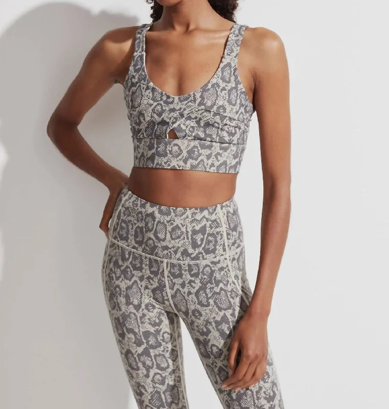 Let's Go Staunton Bra In Sage Noise Snake Hip Women's Retro
