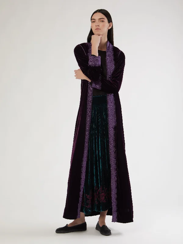 Moroccan long velvet robe