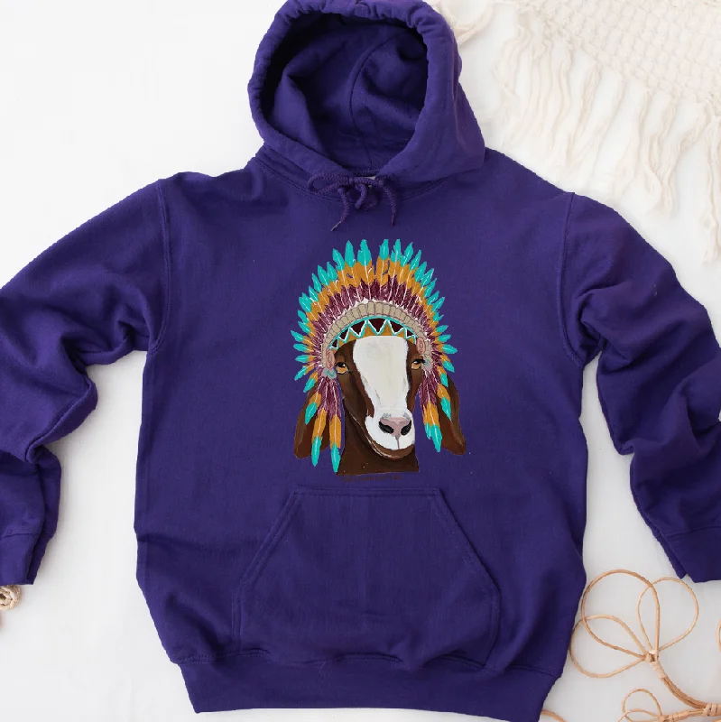 Goat Headdress Hoodie (S-3XL) Unisex - Multiple Colors! Refined Women's 