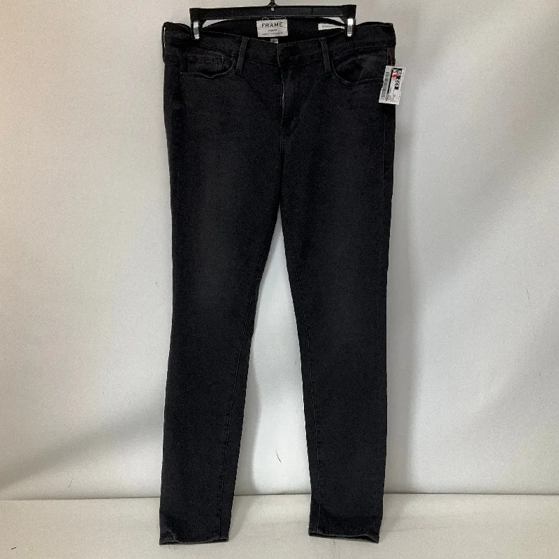 Jeans Skinny By Frame In Black, Size: 12 Disco