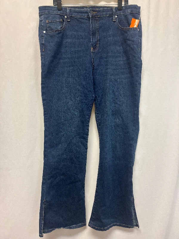 Jeans Boot Cut By Time And Tru In Blue Denim, Size: 18 Casual Women's Japanese 