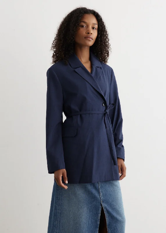 Drapey Melange Blazer Australian Beach