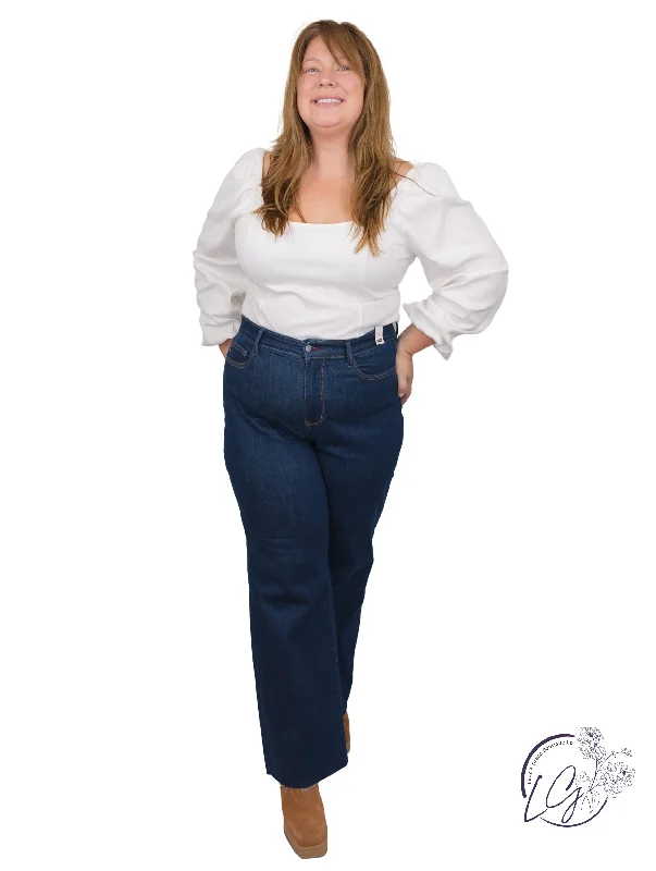 Curvy Nadia High Waist Straight Leg  By Judy Blue Edgy Women's Punk