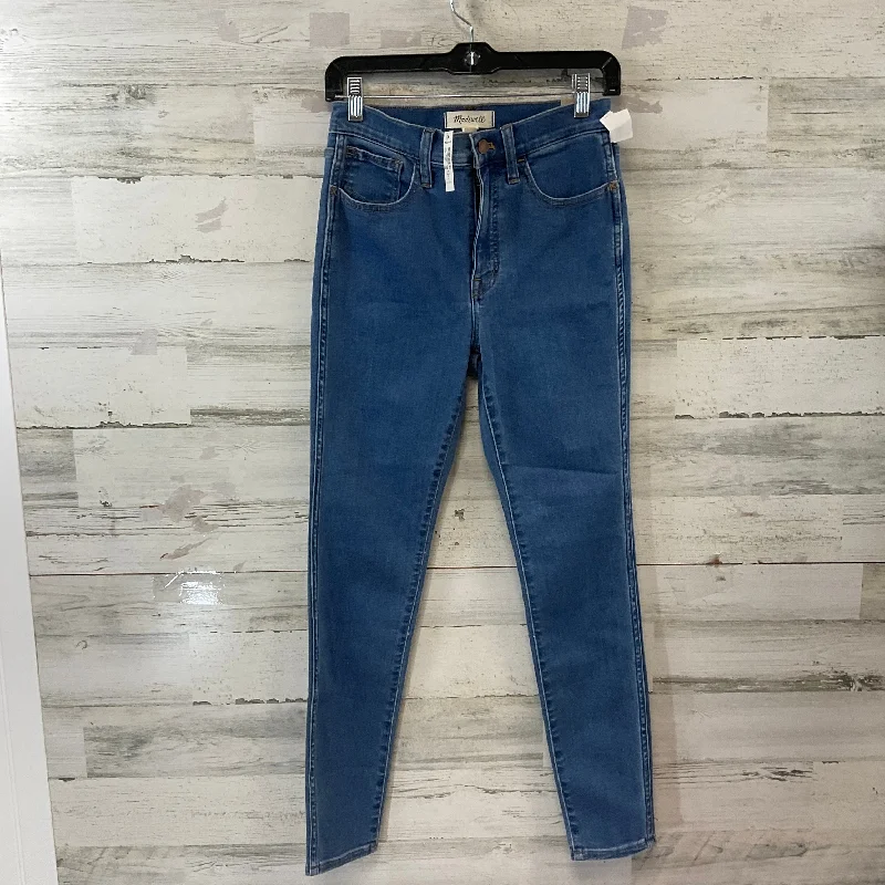 Jeans Skinny By Madewell In Blue Denim, Size: 2 Artistic Women's Hand - painted