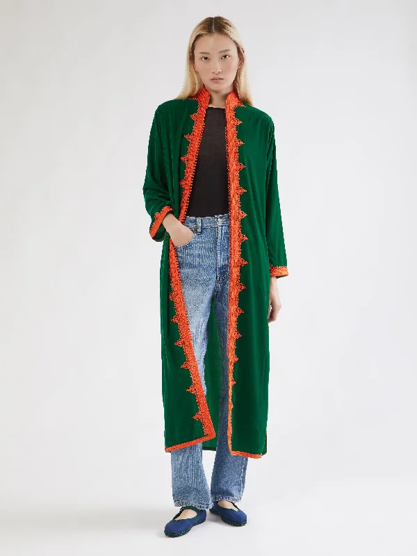 Moroccan velvet coat