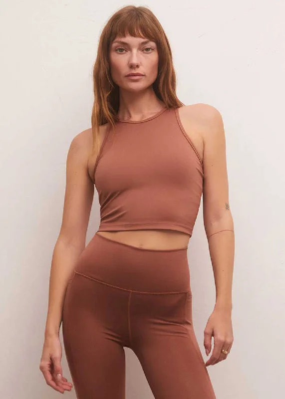 Strength Rib High Neck Tank - Penny Elegant Women's Formal 