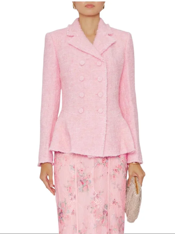 Morrow Jacket In Heavenly Pink Laid - back Women's Style