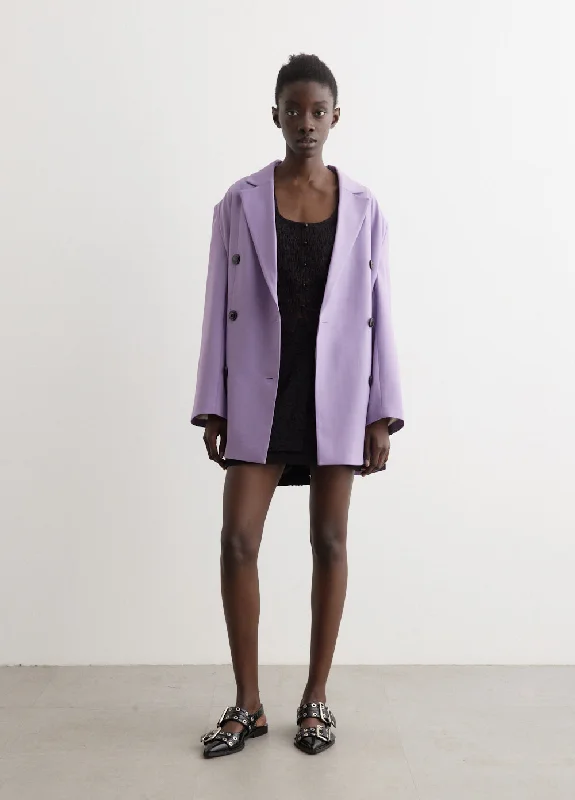 Light Solid Oversized Blazer Edgy Women's Punk
