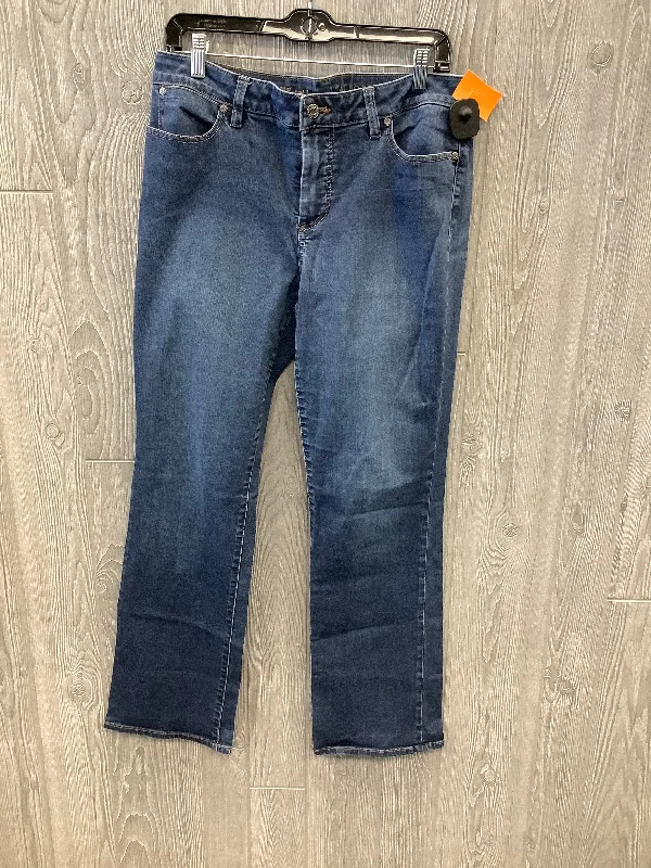 Jeans Boot Cut By Talbots In Blue Denim, Size: 12 Athletic Women's High - 