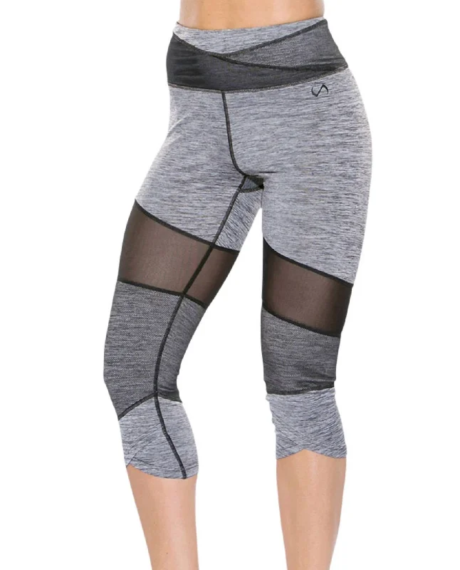 Mesh Panel Brigitte Capri In Graphite