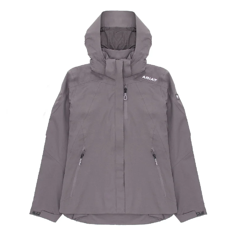 Ariat Womens Coastal Waterproof Jacket Plum Grey Sophisticated Women's Tailored