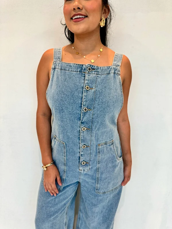 luisa denim romper Youthful Women's Anime - inspired