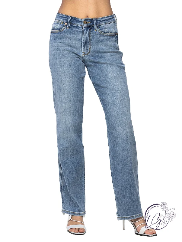 Ariana Dad Jeans By Judy Blue Polished Women's Silk
