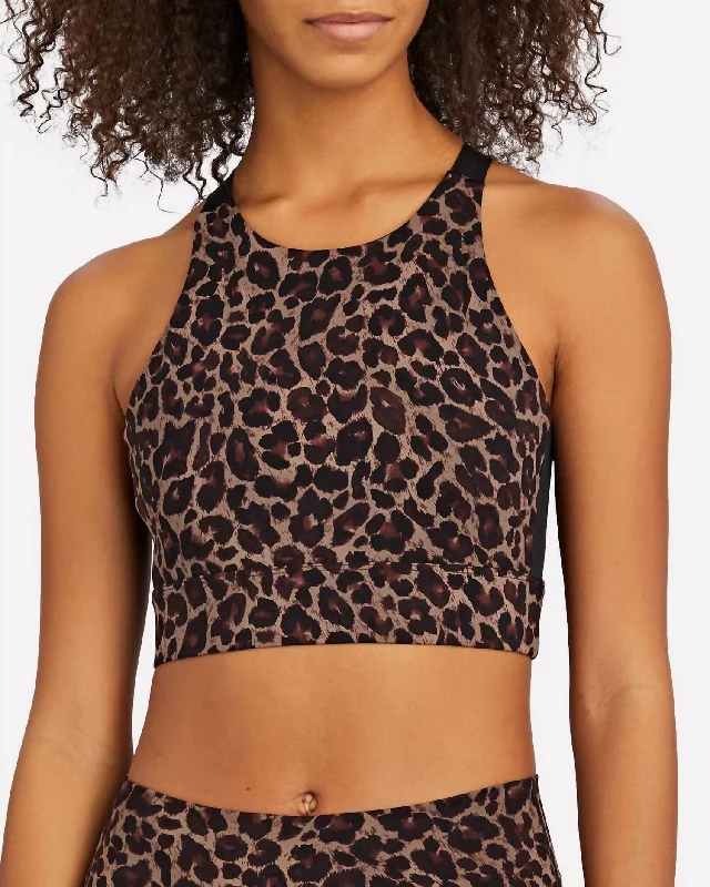 Sherman Sports Bra In Tort Leopard Trendy Women's 