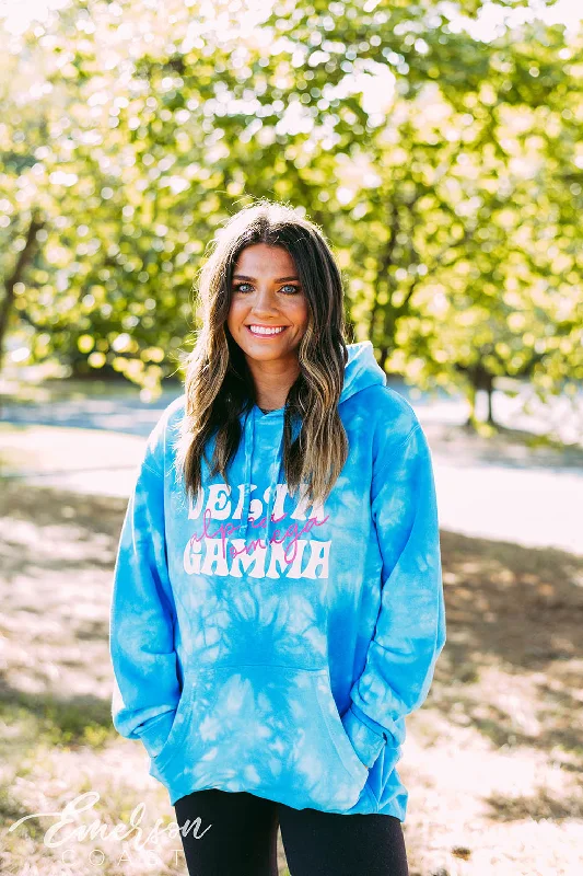 DG Blue Tie Dye Detailed PR Hoodie Sustainable Organic