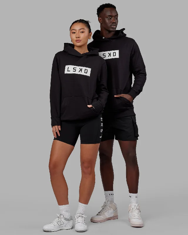 Unisex Strength FLXFleece Hoodie - Black-White Athletic Women's High - 