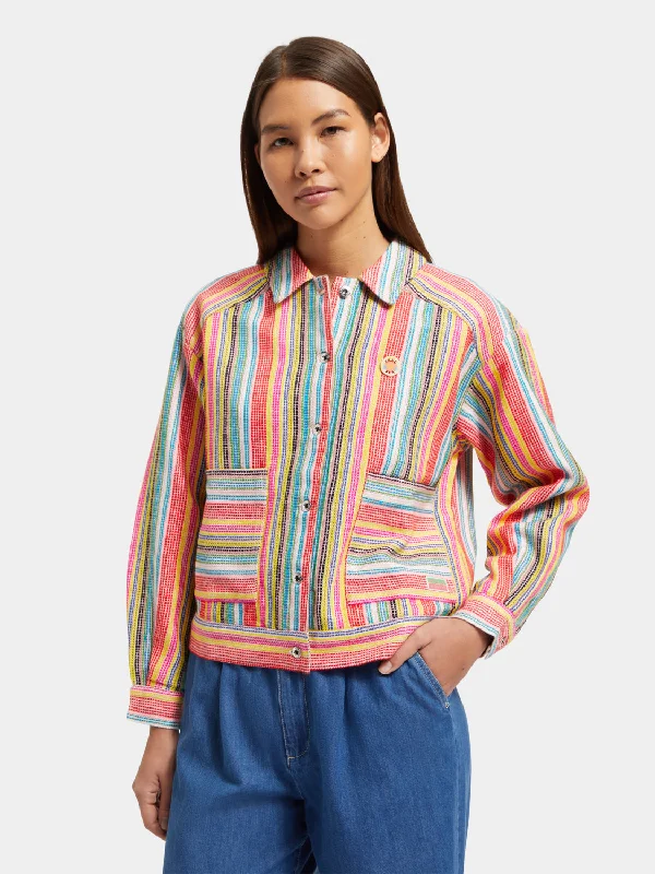 Striped trucker jacket Modern Women's Tech