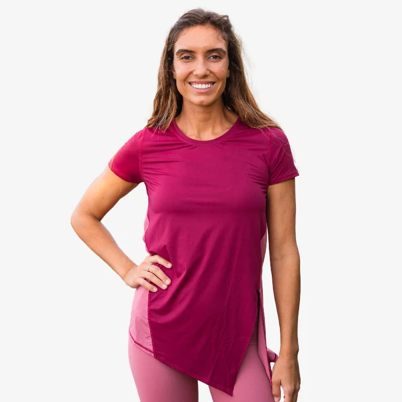 Women's Plus Side Split Tie Up Tee