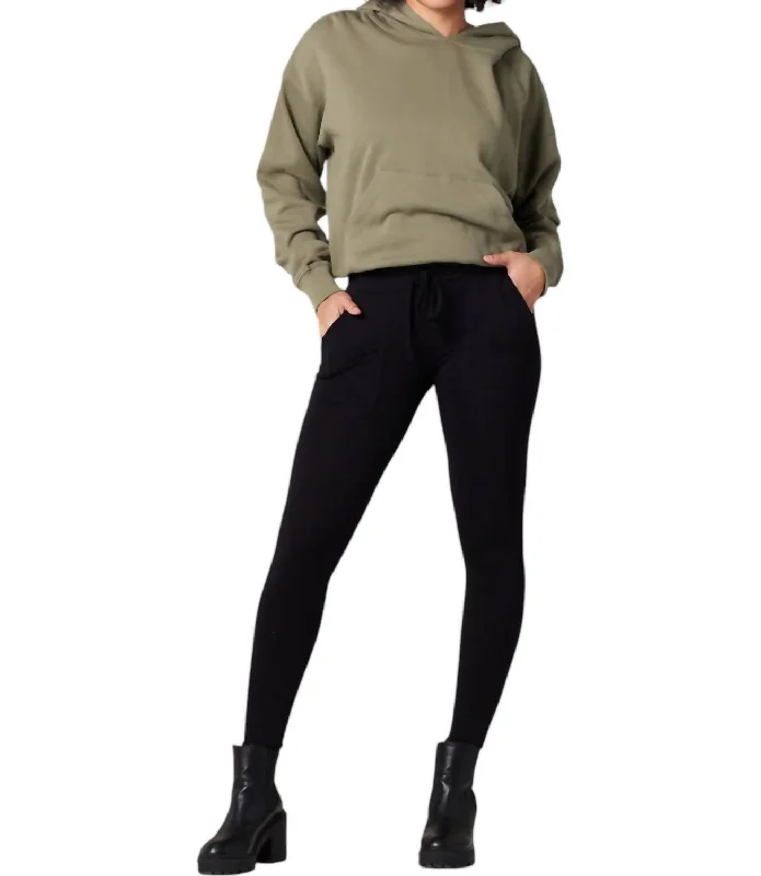 Olympia Legging Pants In Black Hip Women's Retro
