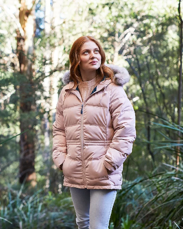 Elara Urban Puffer in Rose Blush Modern Women's 