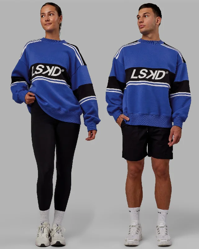 Unisex A-Team Sweater Oversize - Power Cobalt-Black Modern Women's 