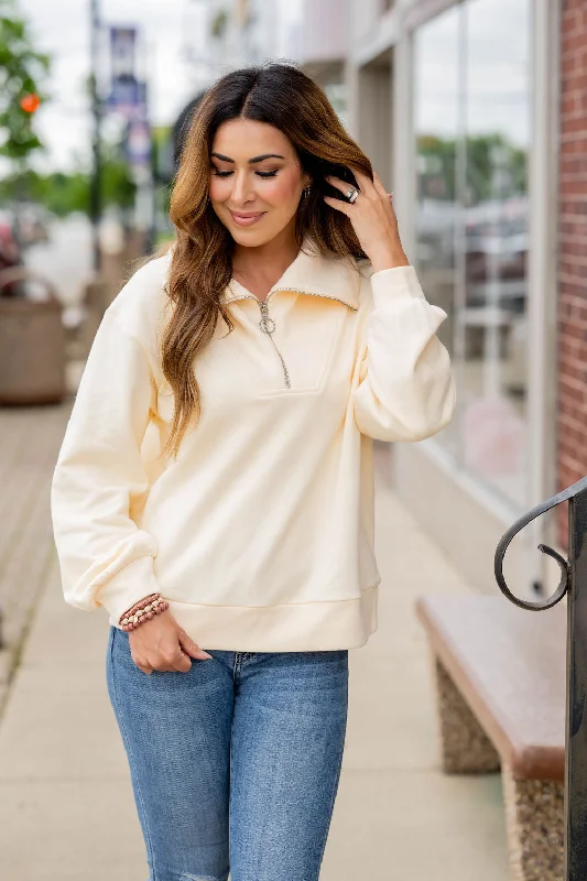 Circle Zipper Pullover Sweatshirt Dynamic Women's High - energy