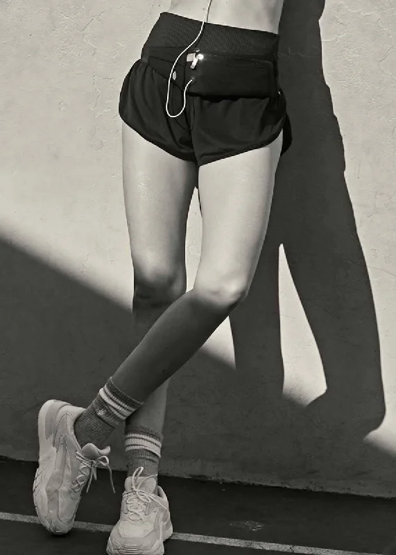 Game Time Shorts - Black Vintage Women's 1970S 