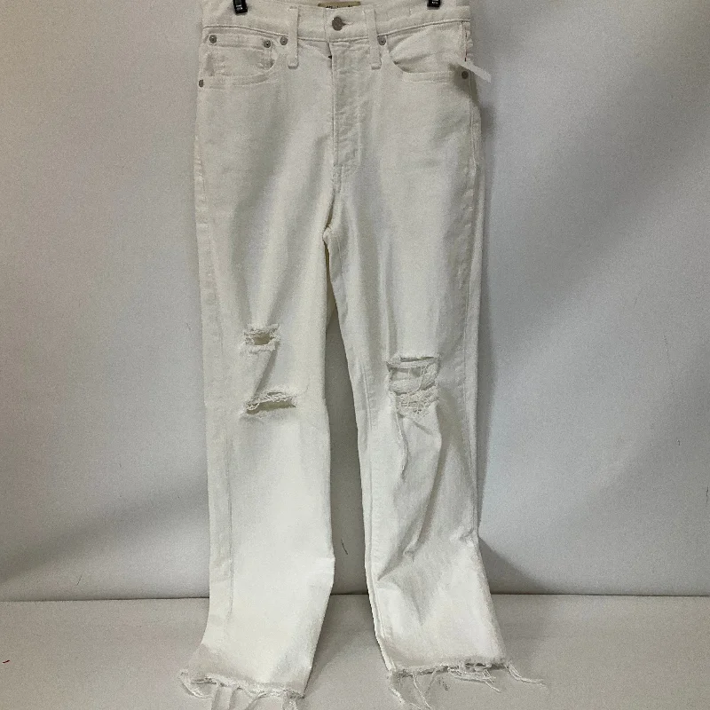 Jeans Straight By Madewell In White Denim, Size: 2 Adventure